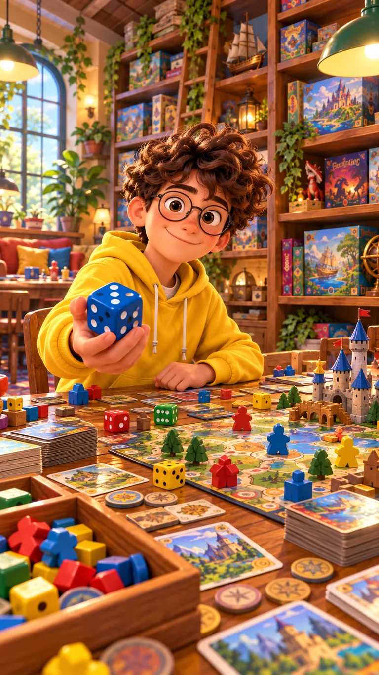 Barnabé, jeune passionné de jeux de société, dans la ludothèque de son quartier