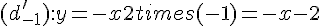 (d'_{-1}):y=-x+2times  (-1)=-x-2