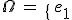 \Omega = \{ e_1;e_2;....;e_r  \}