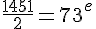 \frac{145+1}{2} = 73^e