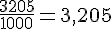 \frac{3205}{1000}=3{,}205