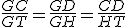 \frac{GC}{GT}=\frac{GD}{GH}=\frac{CD}{HT}