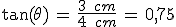\tan(\theta)\,=\,\frac{3\,\%2C\,cm}{4\,\%2C\,cm}\,=\,0%2C75