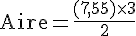 \text{Aire}=\frac{(7{,}5+5)\times  3}{2}