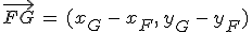 \vec{FG}\,=\,(x_G\,-\,x_F%2C\,y_G\,-\,y_F)