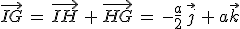 \vec{IG}\,=\,\vec{IH}\,%2B\,\vec{HG}\,=\,-\frac{a}{2}\,\vec{j}\,%2B\,a\vec{k}