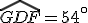 \widehat{GDF}=54^{\circ}