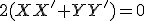 2(XX'+YY')=0
