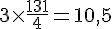 3\times  \frac{13+1}{4}=10{,}5