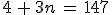 4\,%2B\,3n\,=\,147
