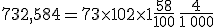 732,584=73\times  10+2\times  1+\frac{58}{100}+\,\frac{4}{1\,000}