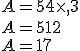 A=5+4\times  ,3\\A=5+12\\A=17