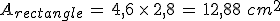 A_{rectangle}\,=\,4%2C6\,\times  \,2%2C8\,=\,12%2C88\,\,cm^2