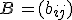 B\,=(b_{ij})