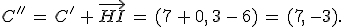 C''\,=\,C'\,%2B\,\vec{HI}\,=\,(7\,%2B\,0%2C\,3\,-\,6)\,=\,(7%2C\,-3).