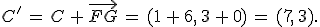 C'\,=\,C\,%2B\,\vec{FG}\,=\,(1\,%2B\,6%2C\,3\,%2B\,0)\,=\,(7%2C\,3).
