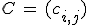 C\,=\,(c_{i,j})