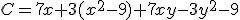 C=7x+3(x^2-9)+7xy-3y^2-9