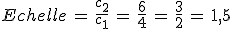 Echelle\,=\,\frac{c_2}{c_1}\,=\,\frac{6}{4}\,=\,\frac{3}{2}\,=\,1%2C5