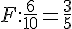 F:\frac{6}{10}=\frac{3}{5}