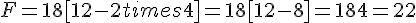 F=18+[12-2times  4]=18+[12-8]=18+4=22