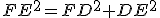FE^2=FD^2+DE^2
