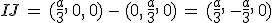 IJ\,=\,(\frac{a}{3}%2C\,0%2C\,0)\,-\,(0%2C\,\frac{a}{3}%2C\,0)\,=\,(\frac{a}{3}%2C\,-\frac{a}{3}%2C\,0)
