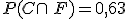 P(C\cap\,F)=0,63