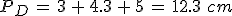 P_D\,=\,3\,%2B\,4.3\,%2B\,5\,=\,12.3\,\,cm