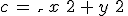 c\,=\,\sqrt\,{\,x\,^\,2\,%2B\,y\,^\,2\,}