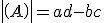 det(A)=ad-bc