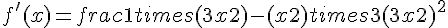 f'(x) = frac{1 times   (3x+2) - (x+2) times   3}{(3x+2)^2}