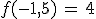 f(-1%2C5)\,=\,4