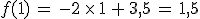 f(1)\,=\,-2\,\times  \,1\,%2B\,3%2C5\,=\,1%2C5