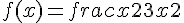 f(x) = frac{x+2}{3x+2}
