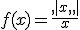f(x)=\frac{,|x,,|}{x}