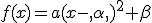 f(x)=a(x-,\alpha,)^2+\beta
