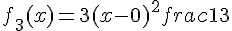 f_3(x) = 3(x-0)^2 + frac{1}{3}