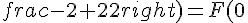 Fleft(frac{0+0}{2};frac{-2+2}{2}right)=F(0;0)