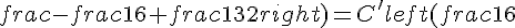 C'text{ milieu de }[AB]:quad C'left(frac{-frac{5}{3}+2}{2};frac{-frac{1}{6}+frac{1}{3}}{2}right)=C'left(frac{1}{6};frac{1}{12}right)