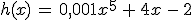 h(x)\,=\,0%2C001x^5\,%2B\,4x\,-\,2
