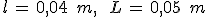 l\,=\,0{%2C}04\,\%2C\,m%2C\,\quad\,L\,=\,0{%2C}05\,\%2C\,m