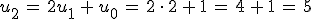u_2\,=\,2u_1\,%2B\,u_0\,=\,2\,\cdot\,2\,%2B\,1\,=\,4\,%2B\,1\,=\,5