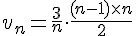 v_n=\frac{3}{n}\cdot\frac{(n-1)\times   n}{2}