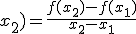\frac{\Delta,f}{\Delta,x}(x_1;x_2)=\frac{f(x_2)-f(x_1)}{x_2-x_1}