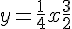 y = \frac{1}{4}x + \frac{3}{2}