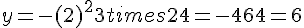 y = -(2)^2 + 3times  2 + 4 = -4 + 6 + 4 = 6