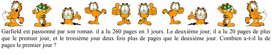 Garfield et son roman : exercices en 4ème.