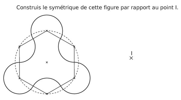 Construire le symétrique de la figure : exercices en 5ème.