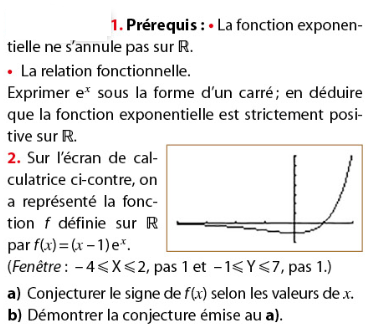 Relation fonctionnelle et conjecture : exercices en terminale S.